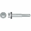 Strong-Point 12-24 x 1.50 in. Unslotted Indented Hex Washer Head Screws Zinc Plated, 2PK HA52